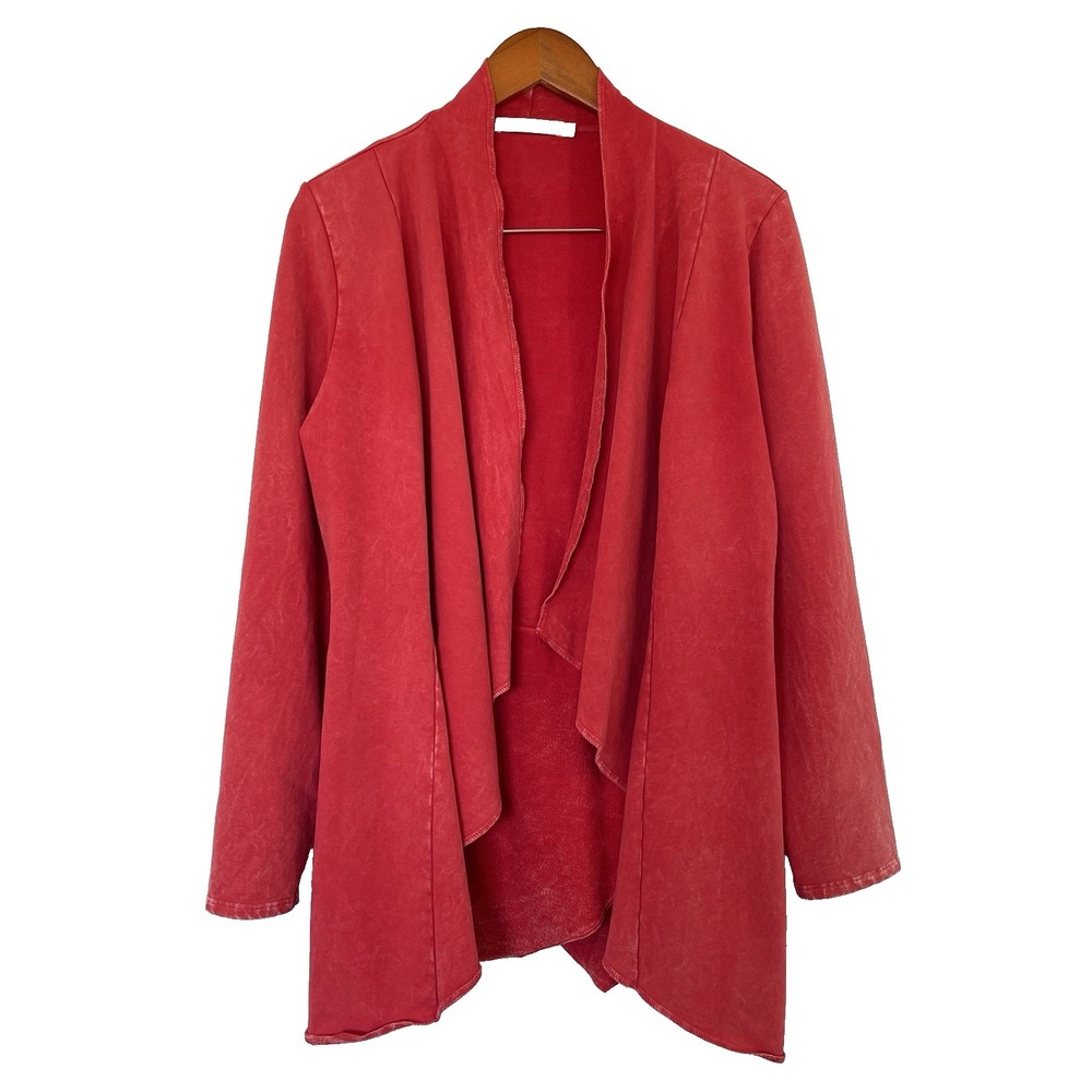 Testimony Los Angeles French Terry Open Front Jacket XL Red Whimsigoth Victorian